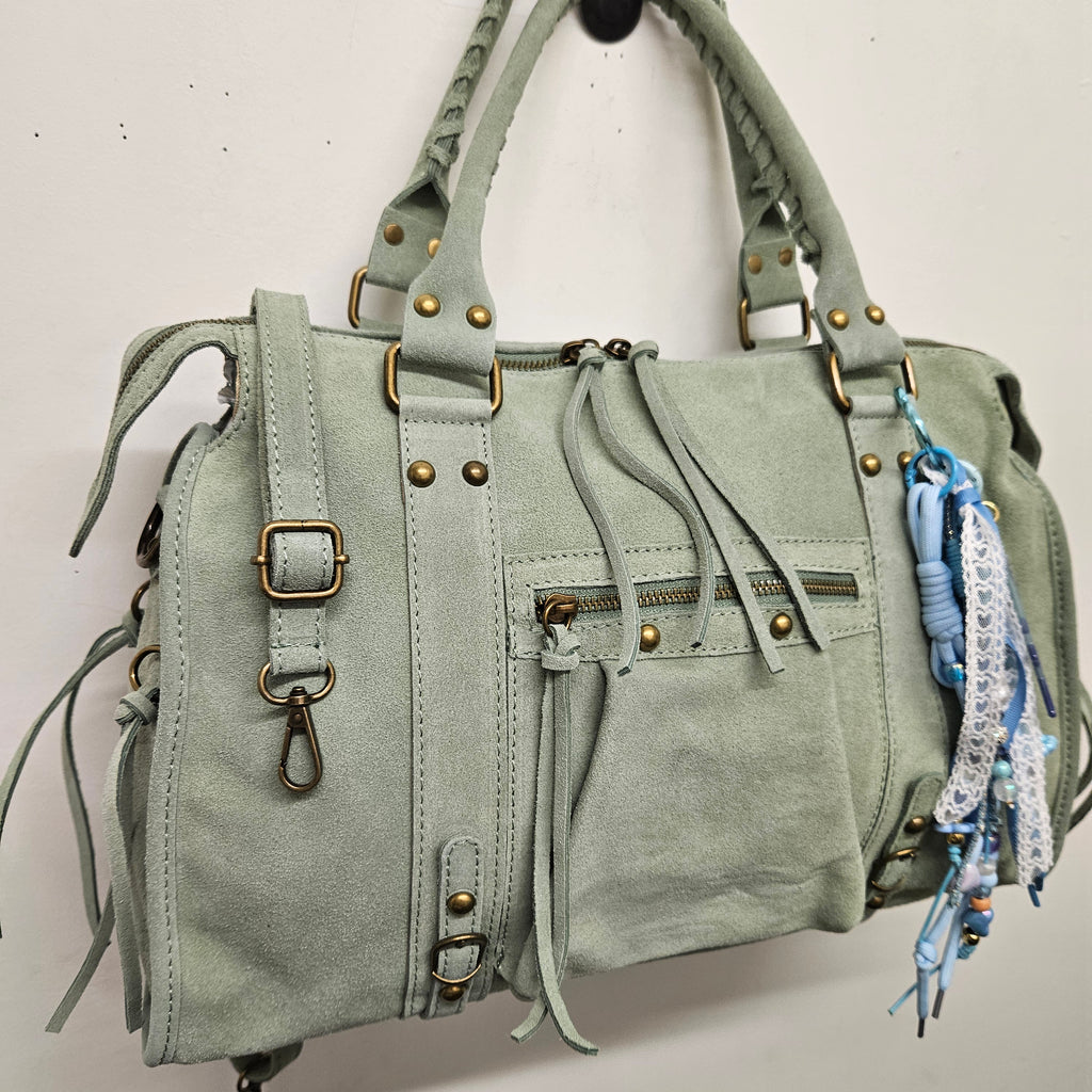 Grand Sac à main idéal pour les Cours , Bureau , Travaille , Week-End , Fourre-Tout Cuir Daim