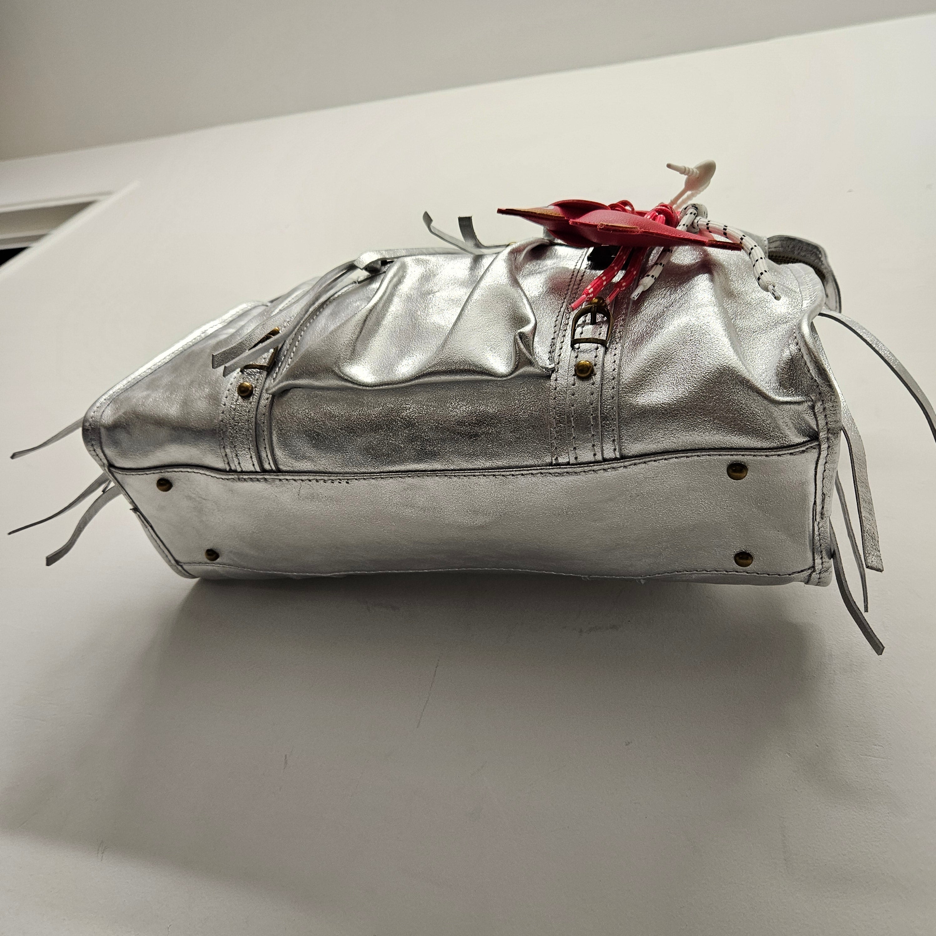 Grand Sac à main idéal pour Les Cours Argent Grande Capacité