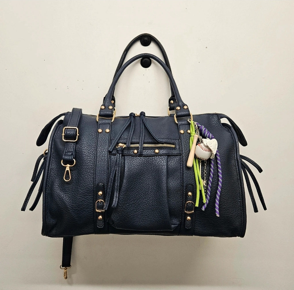 Grand Sac à main SemiliCuir Bleu Marine Femme Grande Capacité Fourre-Tout