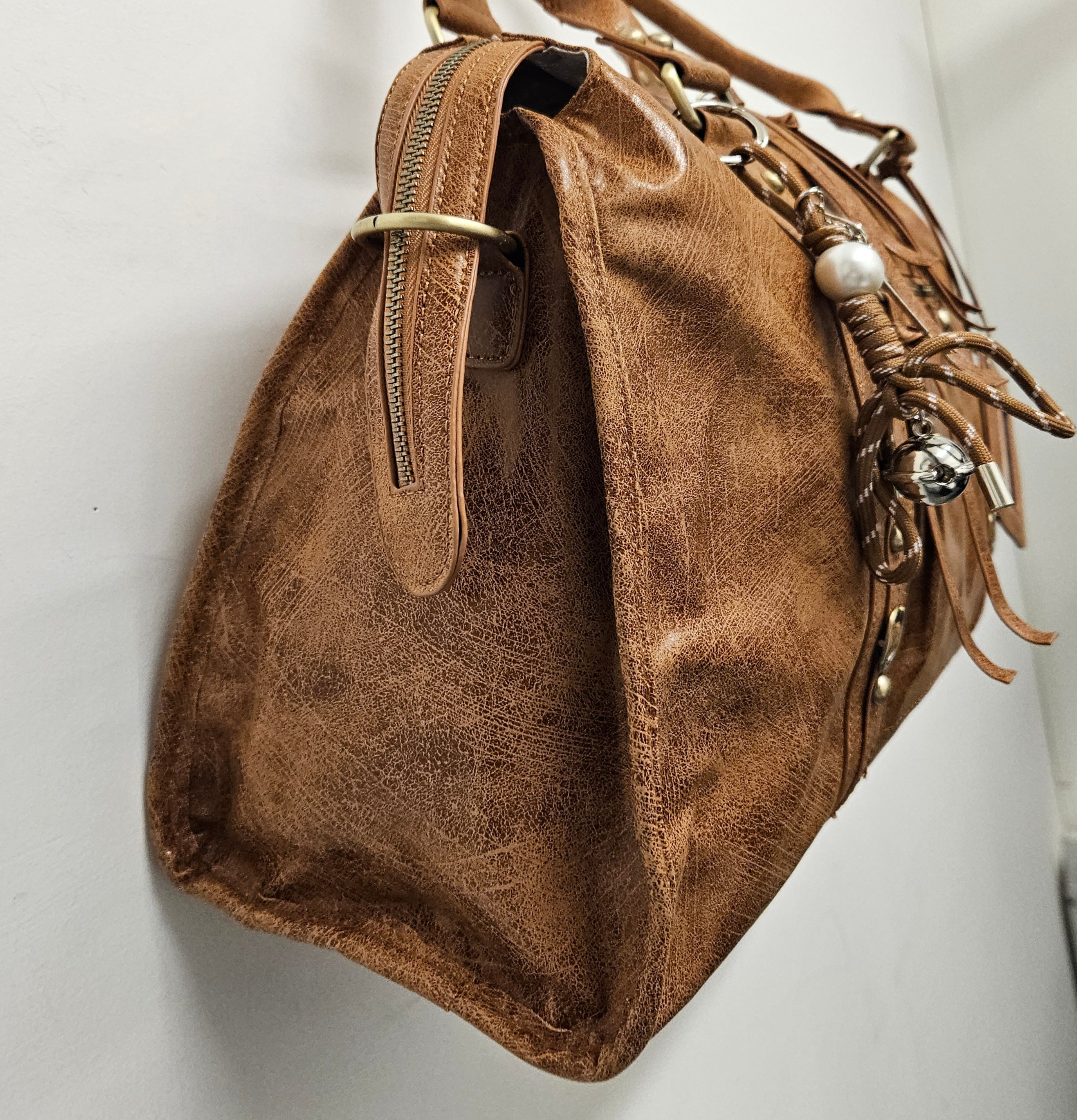 Grand Sac à main idéal pour les Cours SemiliCuir Marron Femme Grande Capacité Fourre-Tout