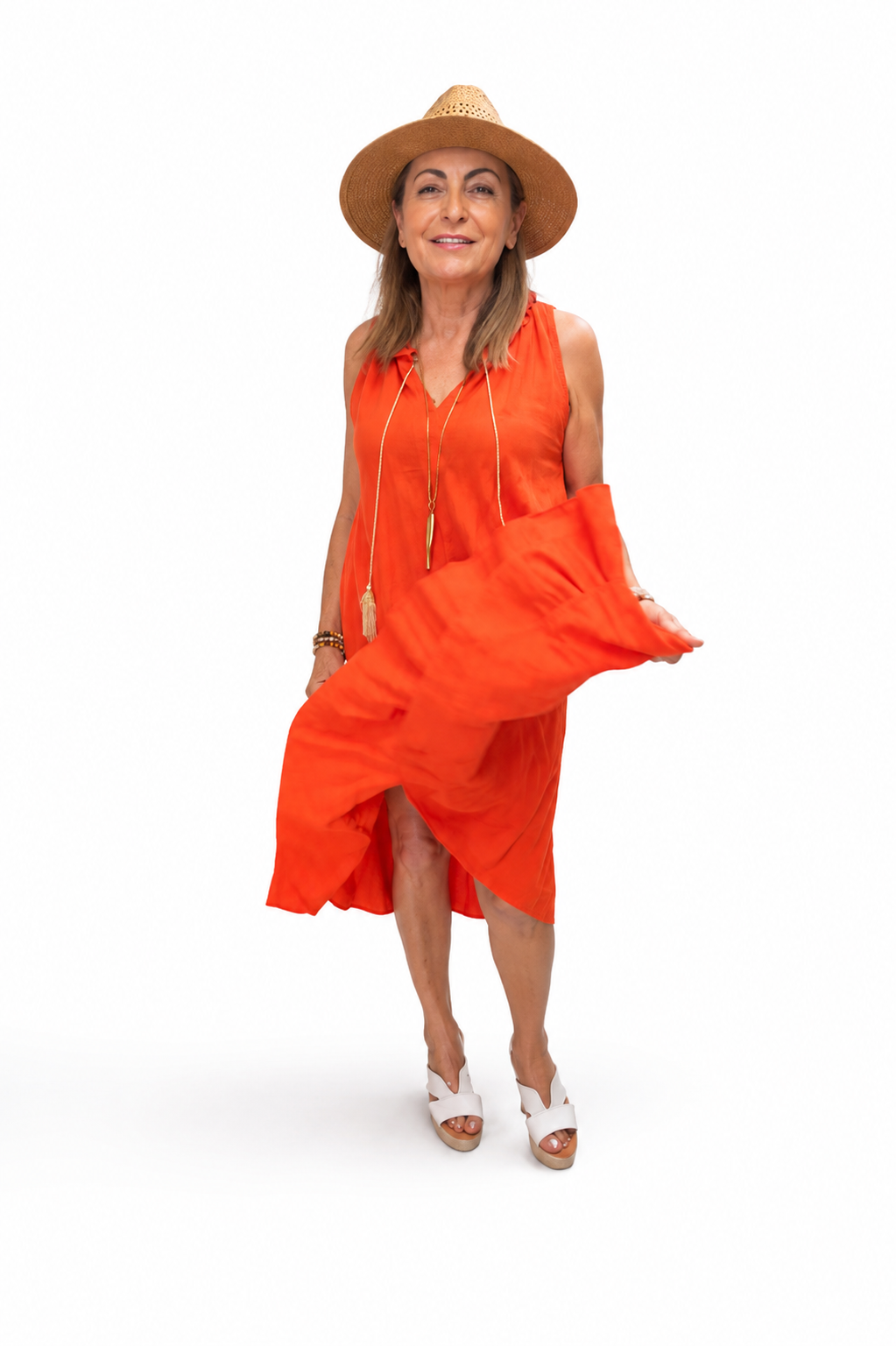 Robe fluide et éléganteTaille unique Belle Matière 100% Coton