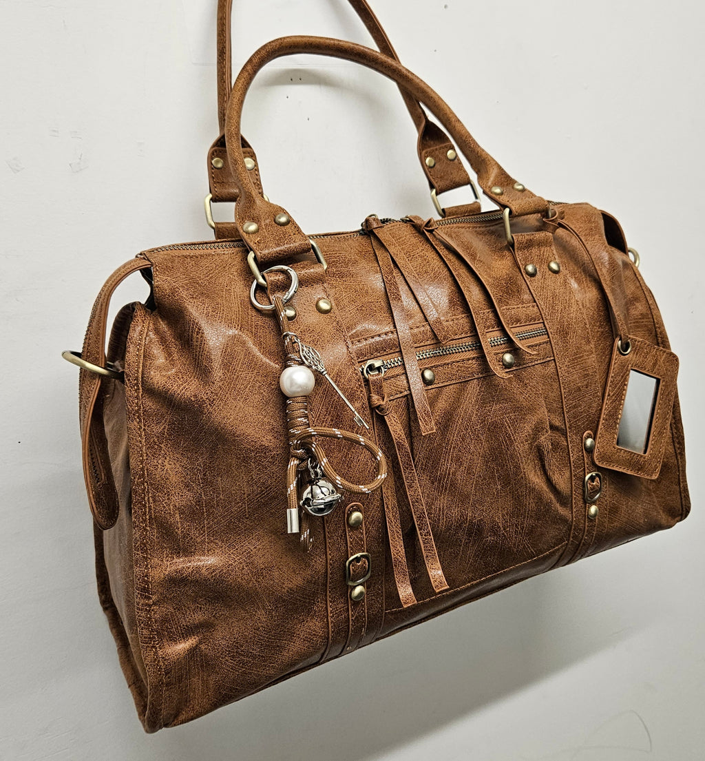 Grand Sac à main idéal pour les Cours SemiliCuir Marron Femme Grande Capacité Fourre-Tout