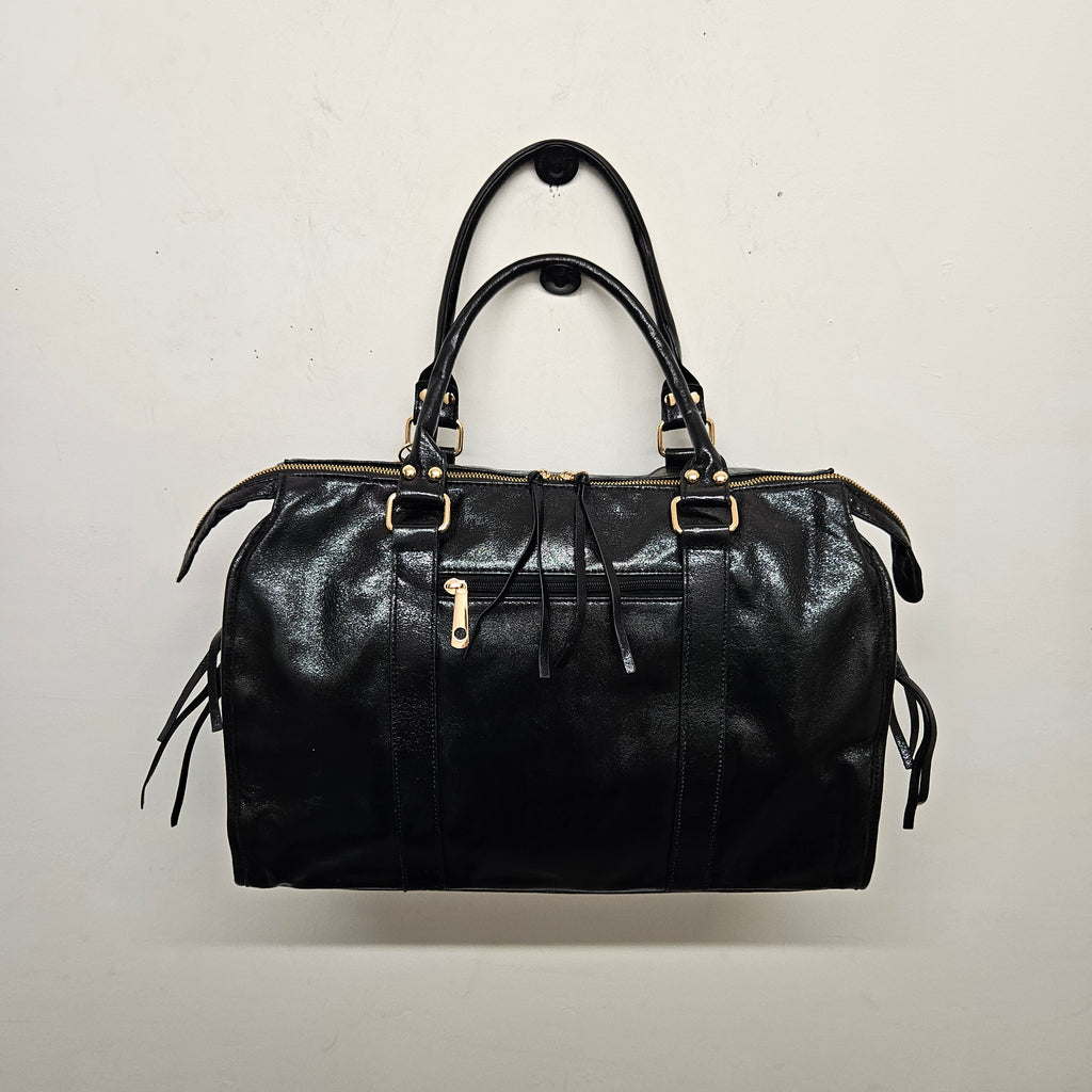 Grand Sac à main noir irisée idéal pour les Cours , Bureau , Travaille , Week-End , Fourre-Tout
