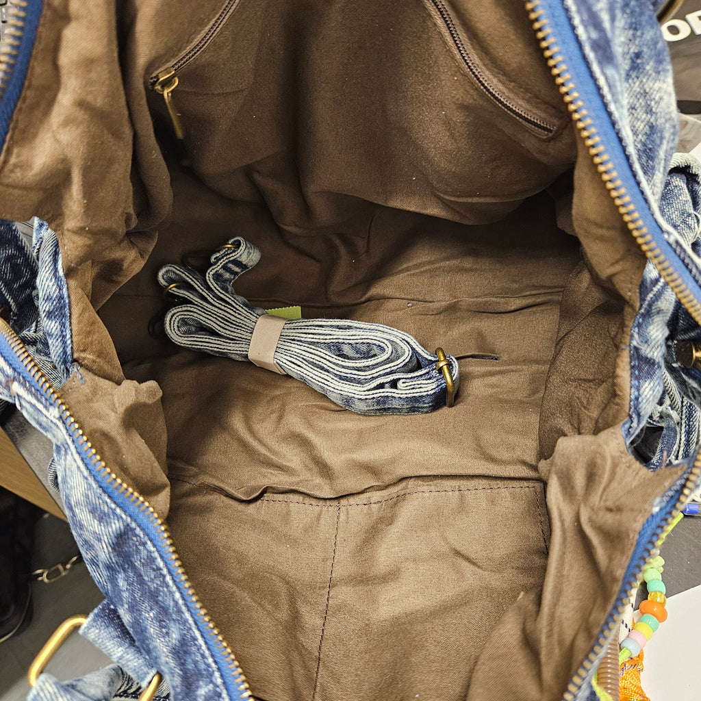 Grand Sac à main Jean idéal pour les Cours , Bureau , Travaille , Week-End , Fourre-Tout