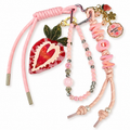 Bijou de sac rose « Maman », décoré de perles