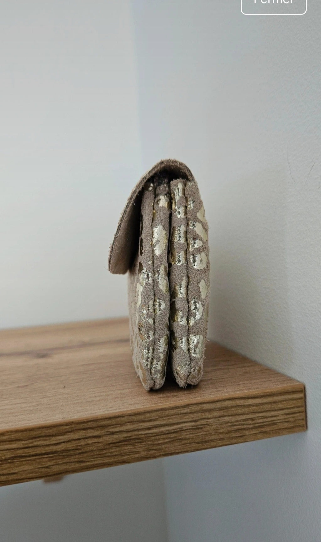Porte monnaie 100% Cuir Léopard D'orée