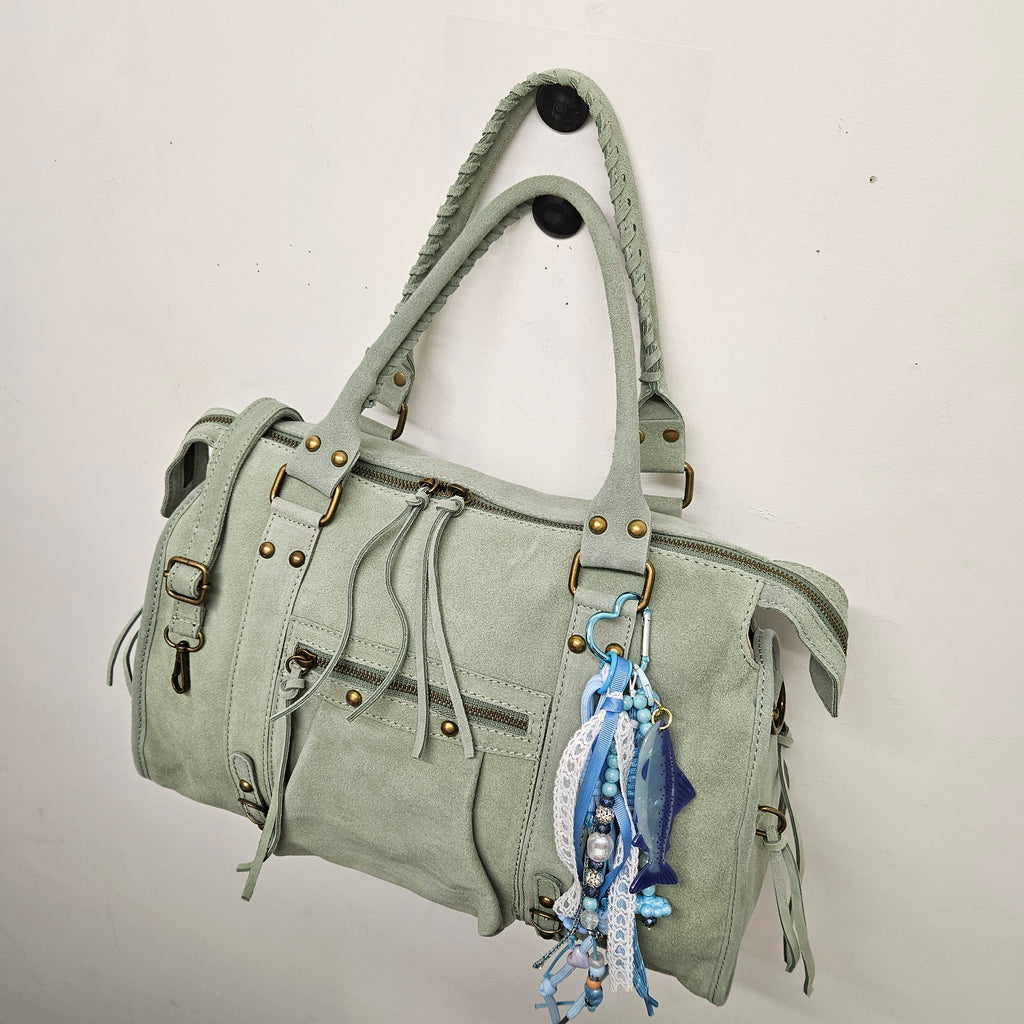 Grand Sac à main idéal pour les Cours , Bureau , Travaille , Week-End , Fourre-Tout Cuir Daim