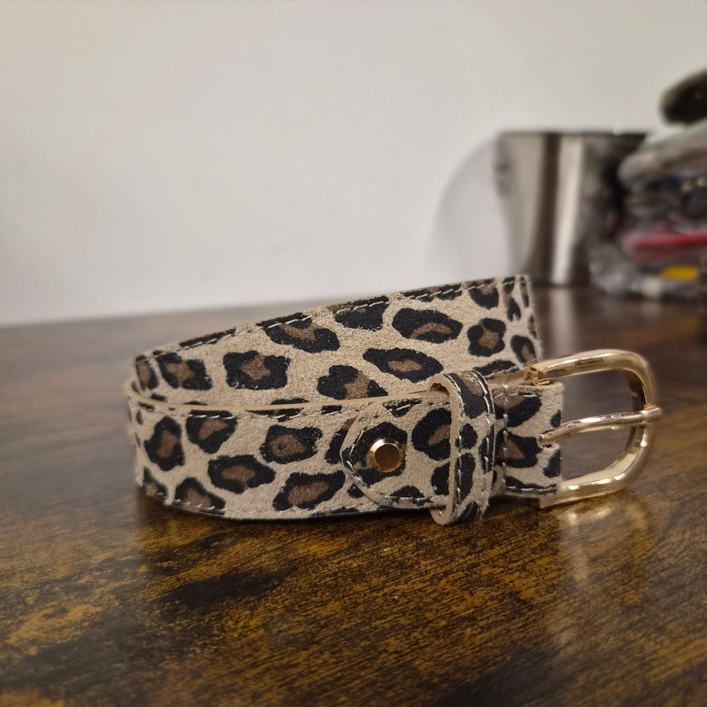 Ceinture Léopard 100% Cuir Taille 95
