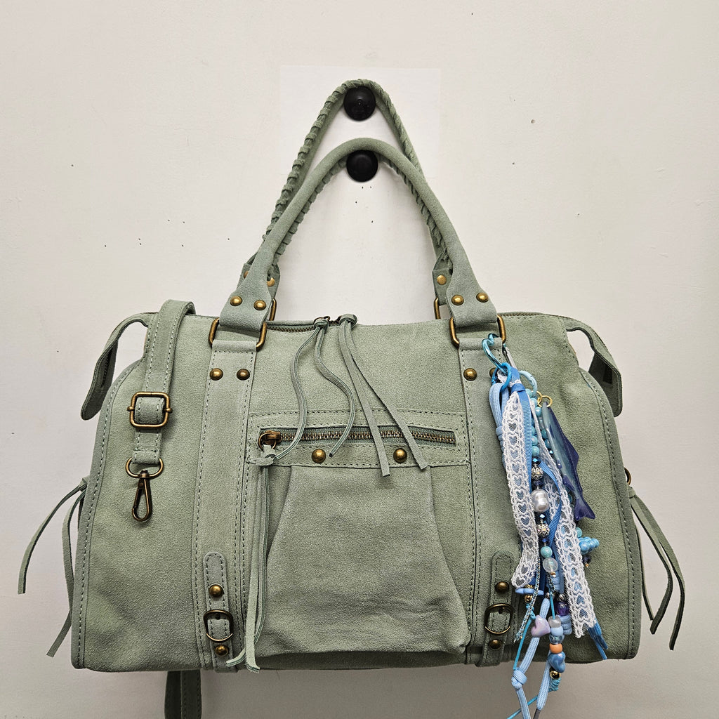 Grand Sac à main idéal pour les Cours , Bureau , Travaille , Week-End , Fourre-Tout Cuir Daim