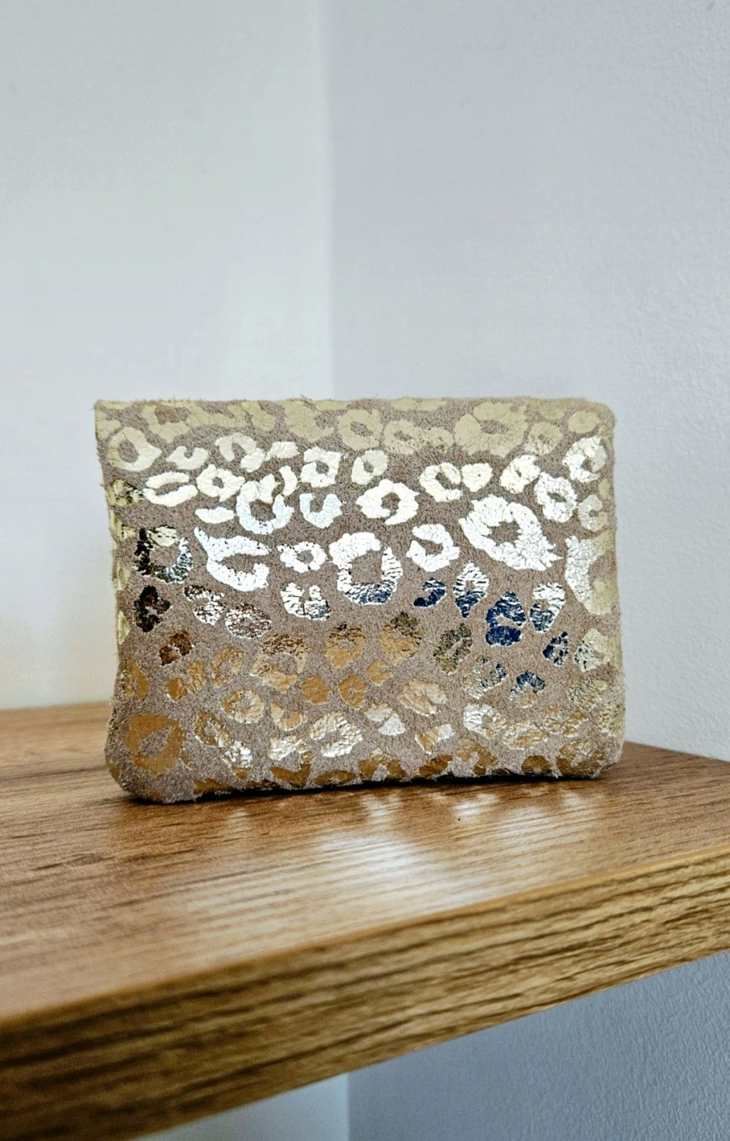 Porte monnaie 100% Cuir Léopard D'orée