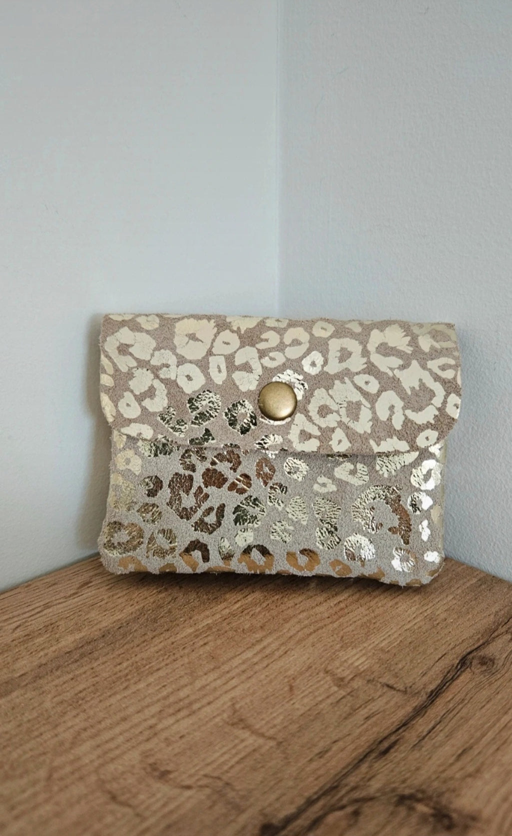 Porte monnaie 100% Cuir Léopard D'orée