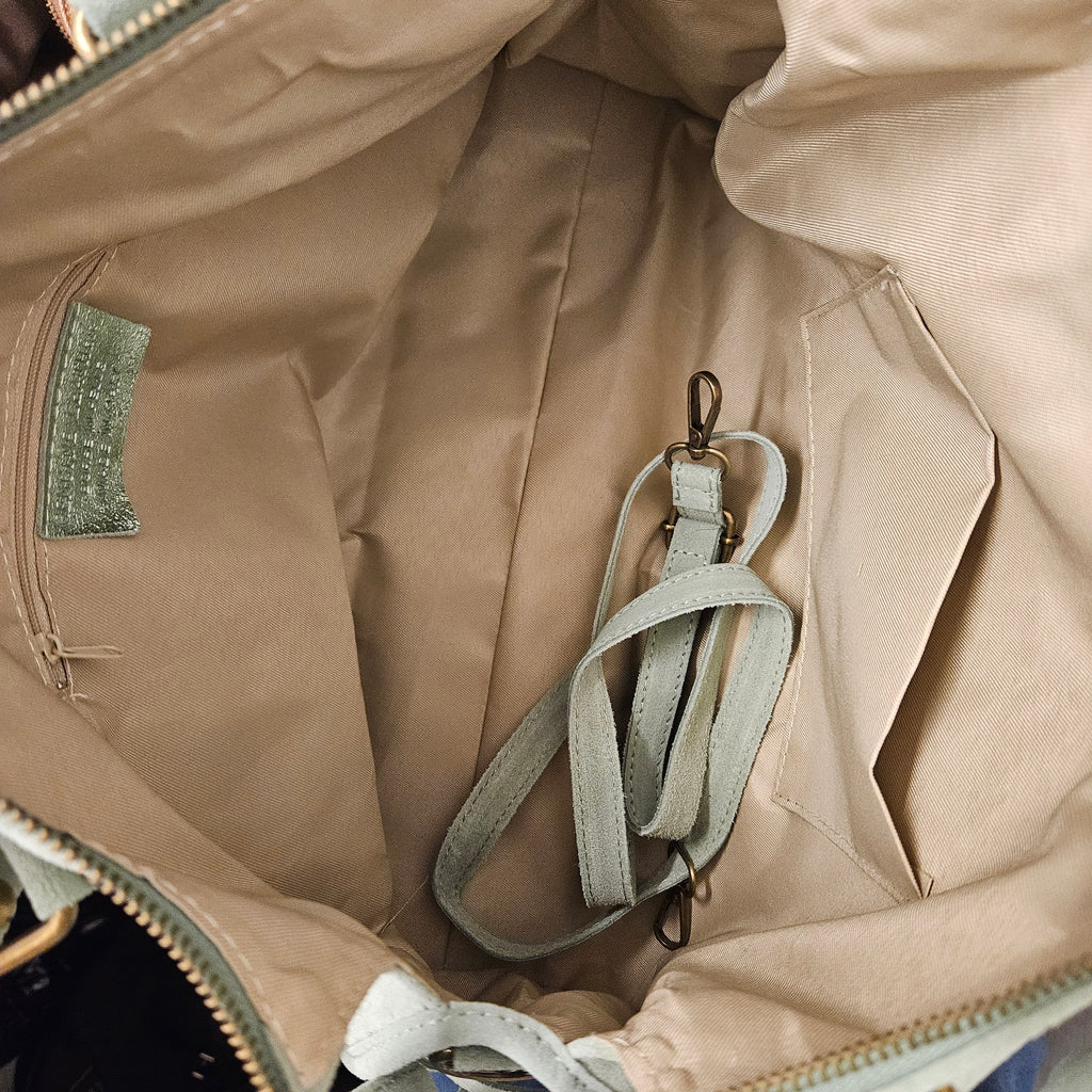 Grand Sac à main idéal pour les Cours , Bureau , Travaille , Week-End , Fourre-Tout Cuir Daim