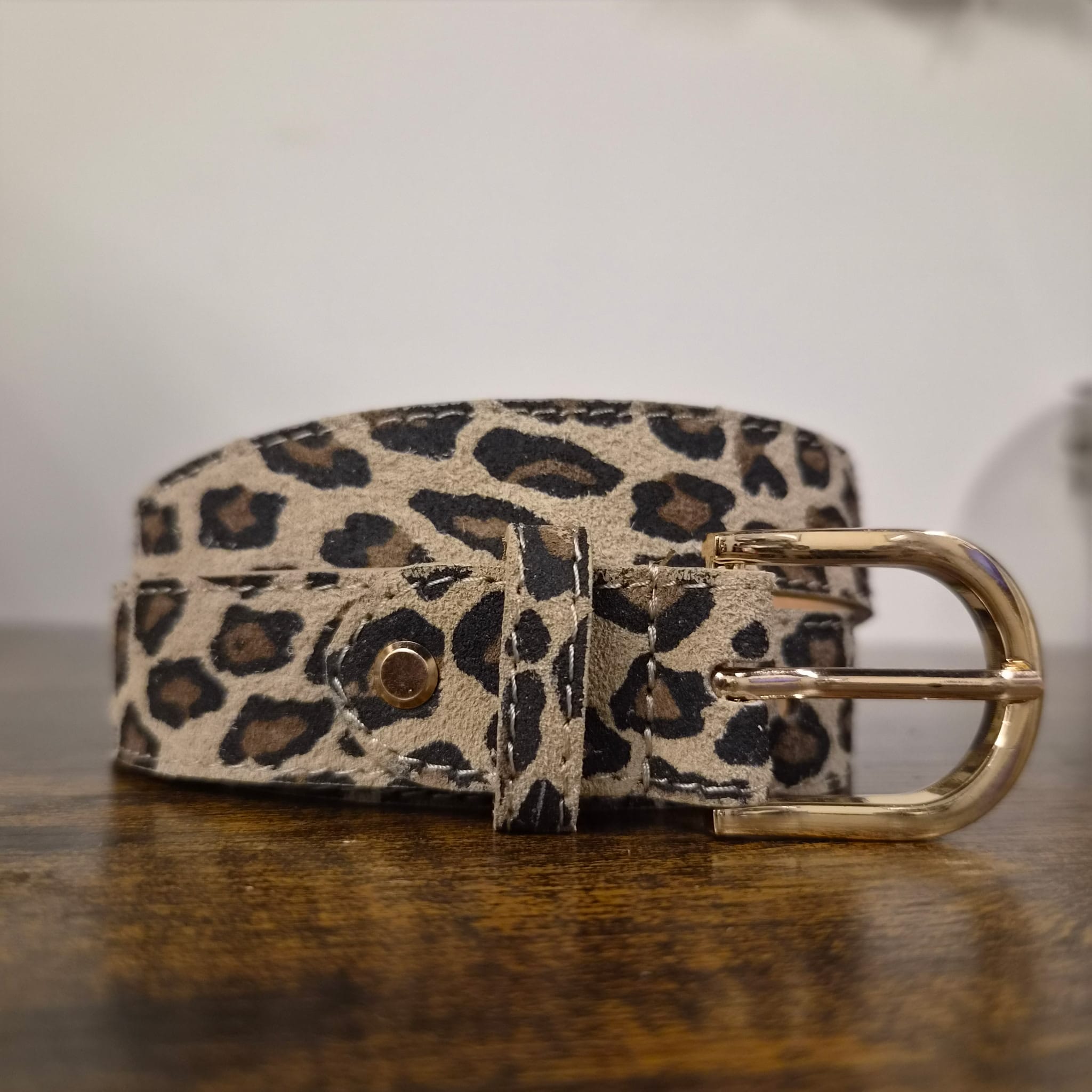Ceinture Léopard 100% Cuir Taille 95