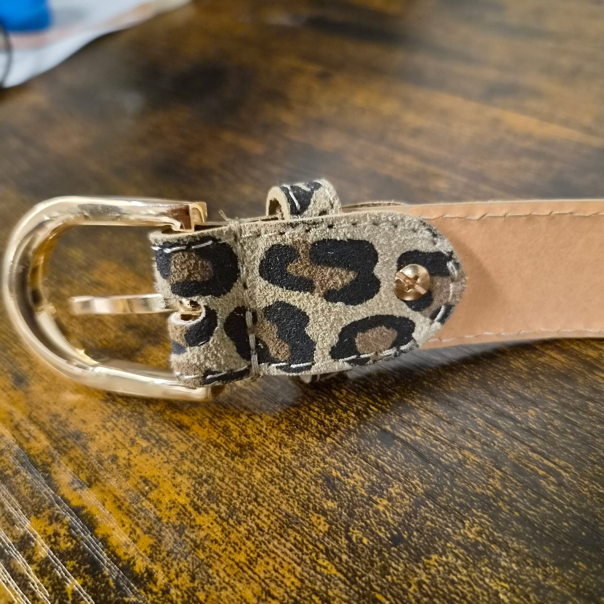 Ceinture Léopard 100% Cuir Taille 95