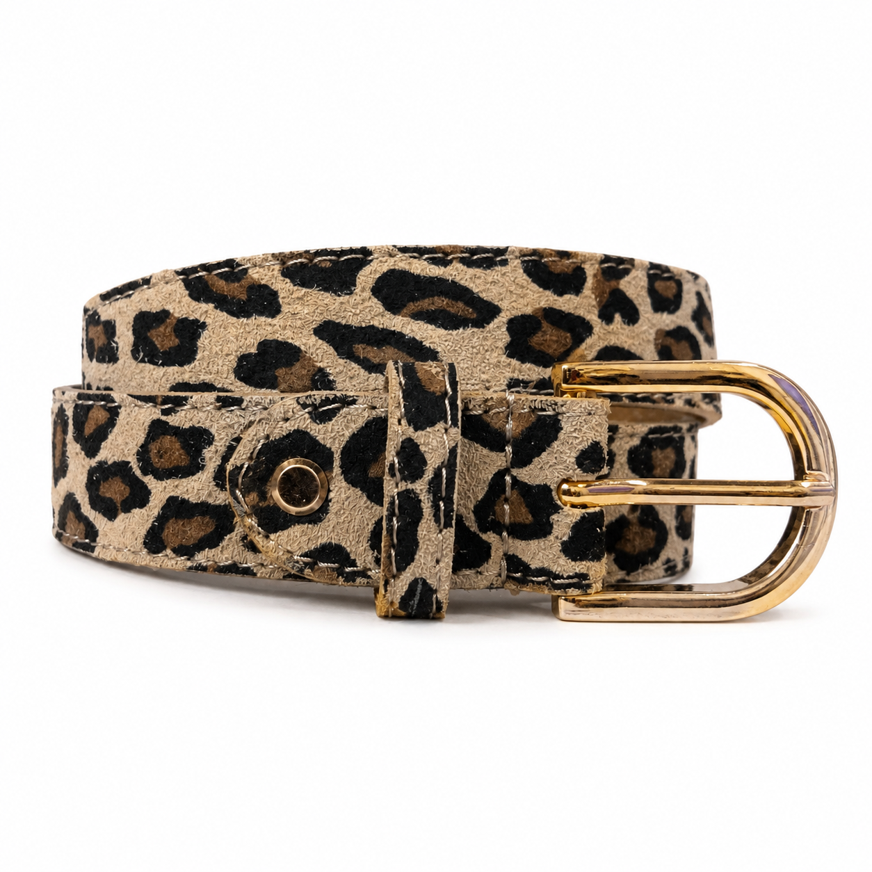 Ceinture Léopard 100% Cuir Taille 95