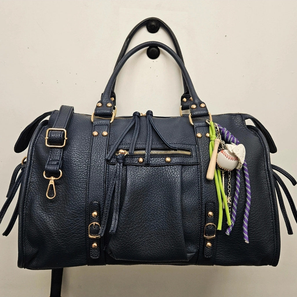 Grand Sac à main SemiliCuir Bleu Marine Femme Grande Capacité Fourre-Tout