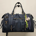 Grand Sac à main SemiliCuir Bleu Marine Femme Grande Capacité Fourre-Tout