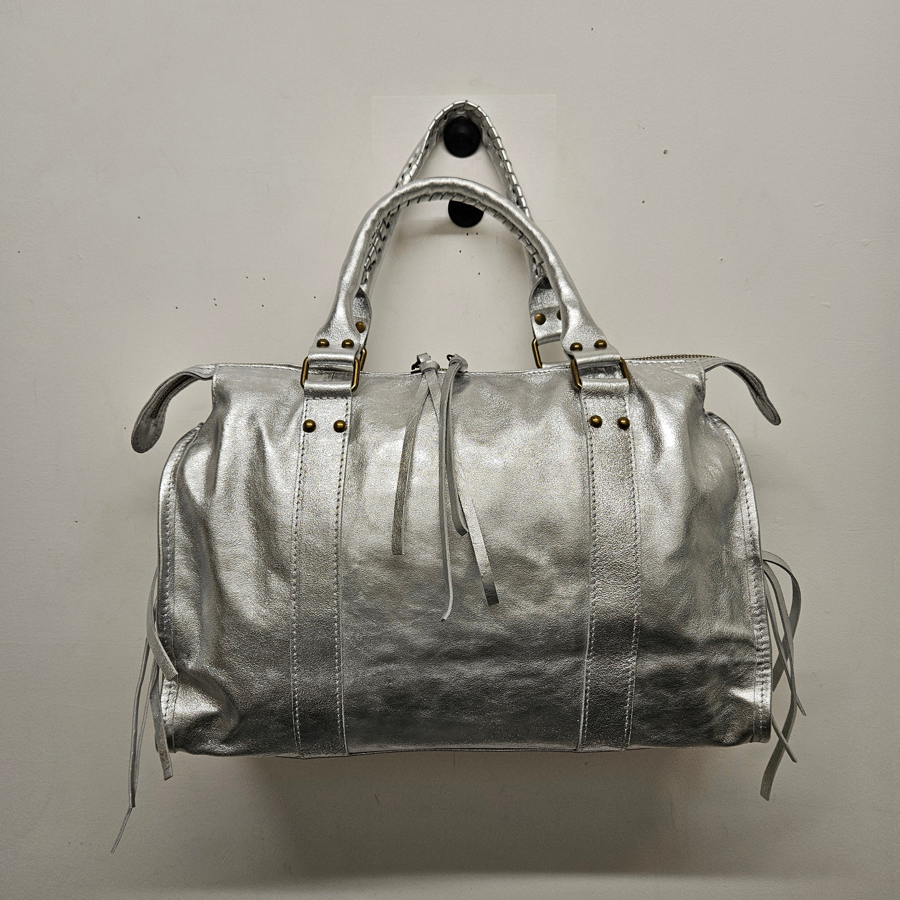 Grand Sac à main idéal pour Les Cours Argent Grande Capacité