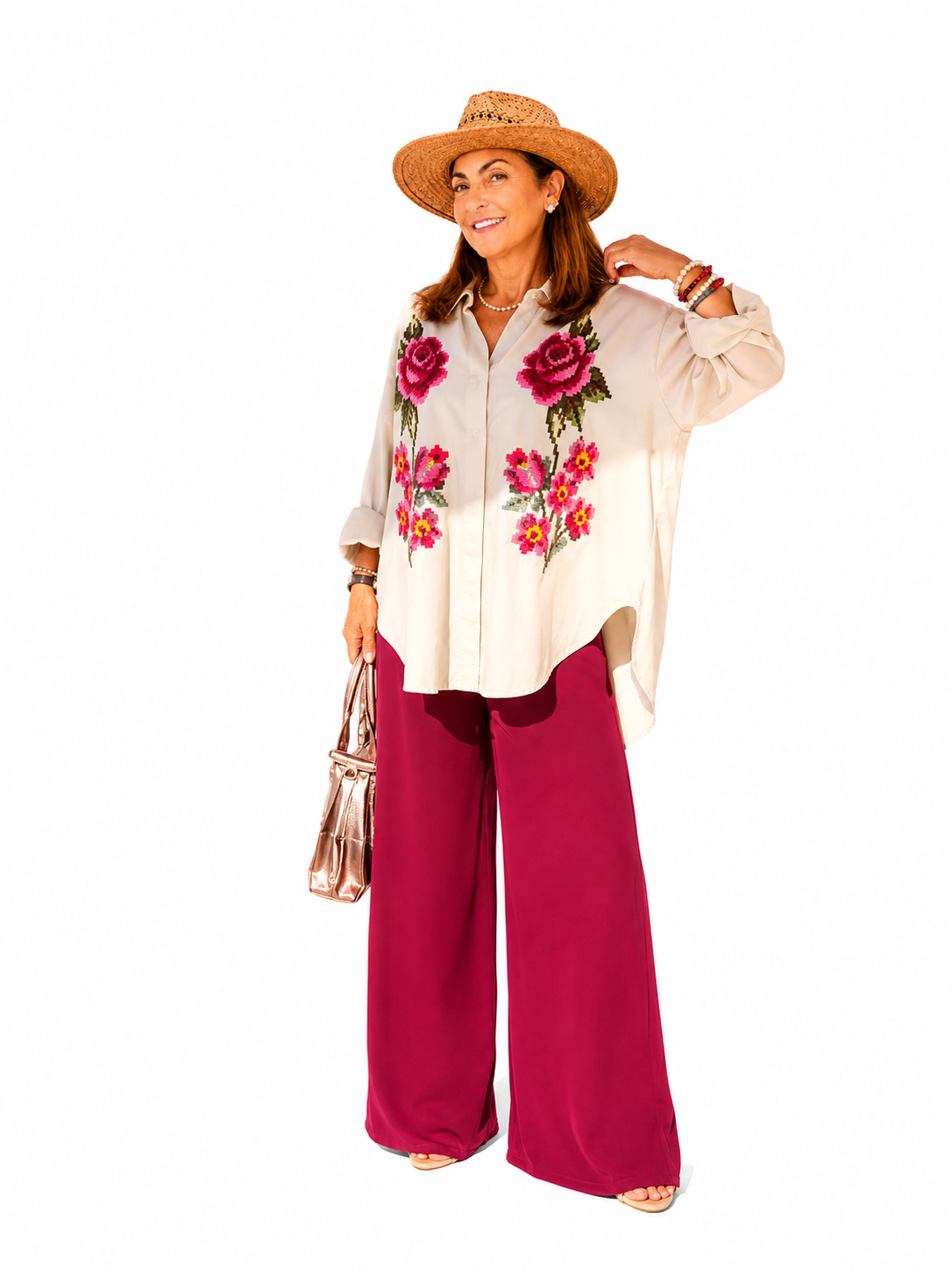 Chemise brodée Taille unique
100 % viscose