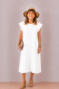 Robe plissée Blanche – Taille Unique
