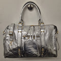 Grand Sac à main idéal pour les Cours SemiliCuir Argent Femme Grande Capacité Fourre-Tout
