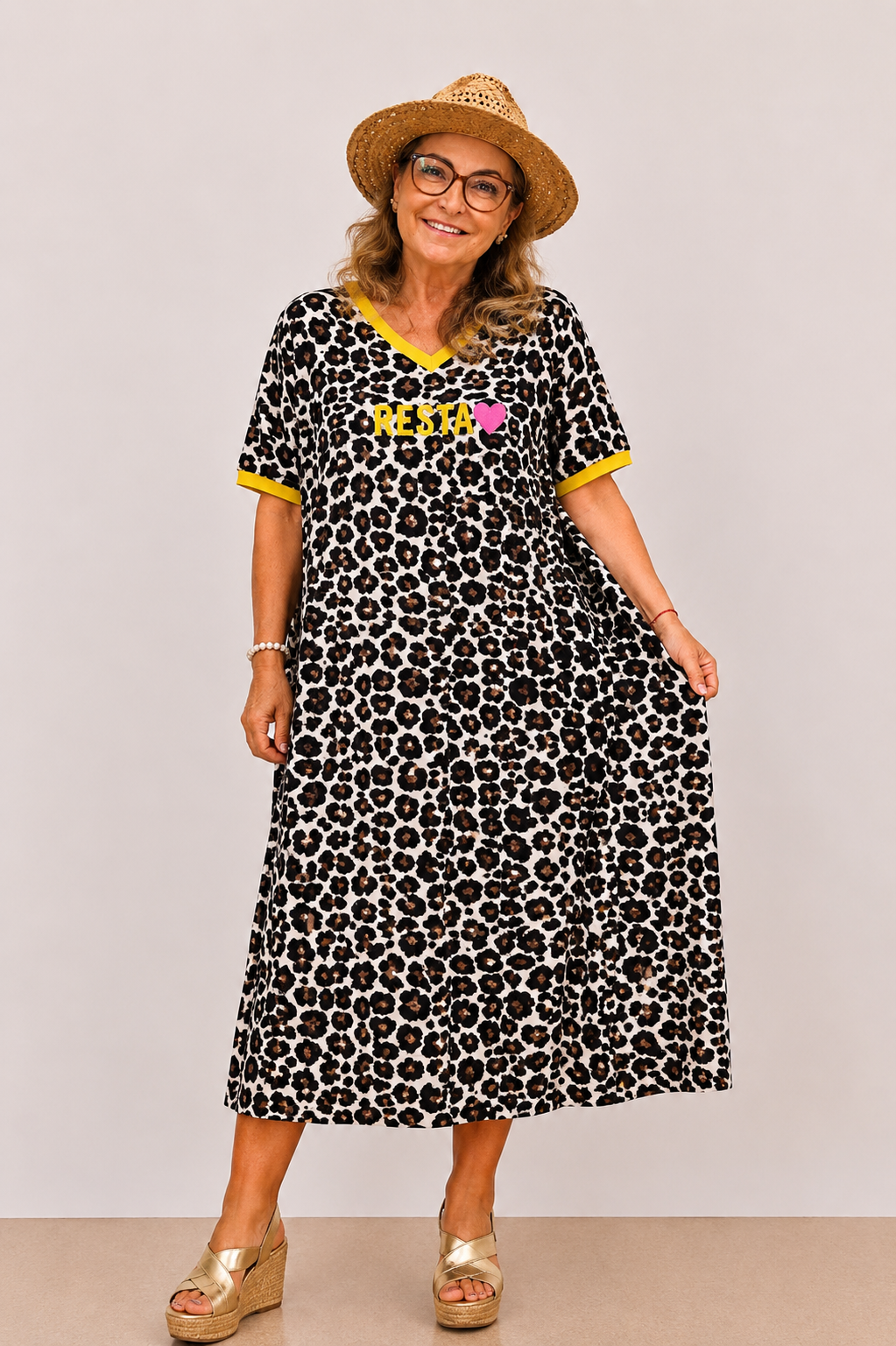 Robe Léopard 100% Coton – Taille Unique