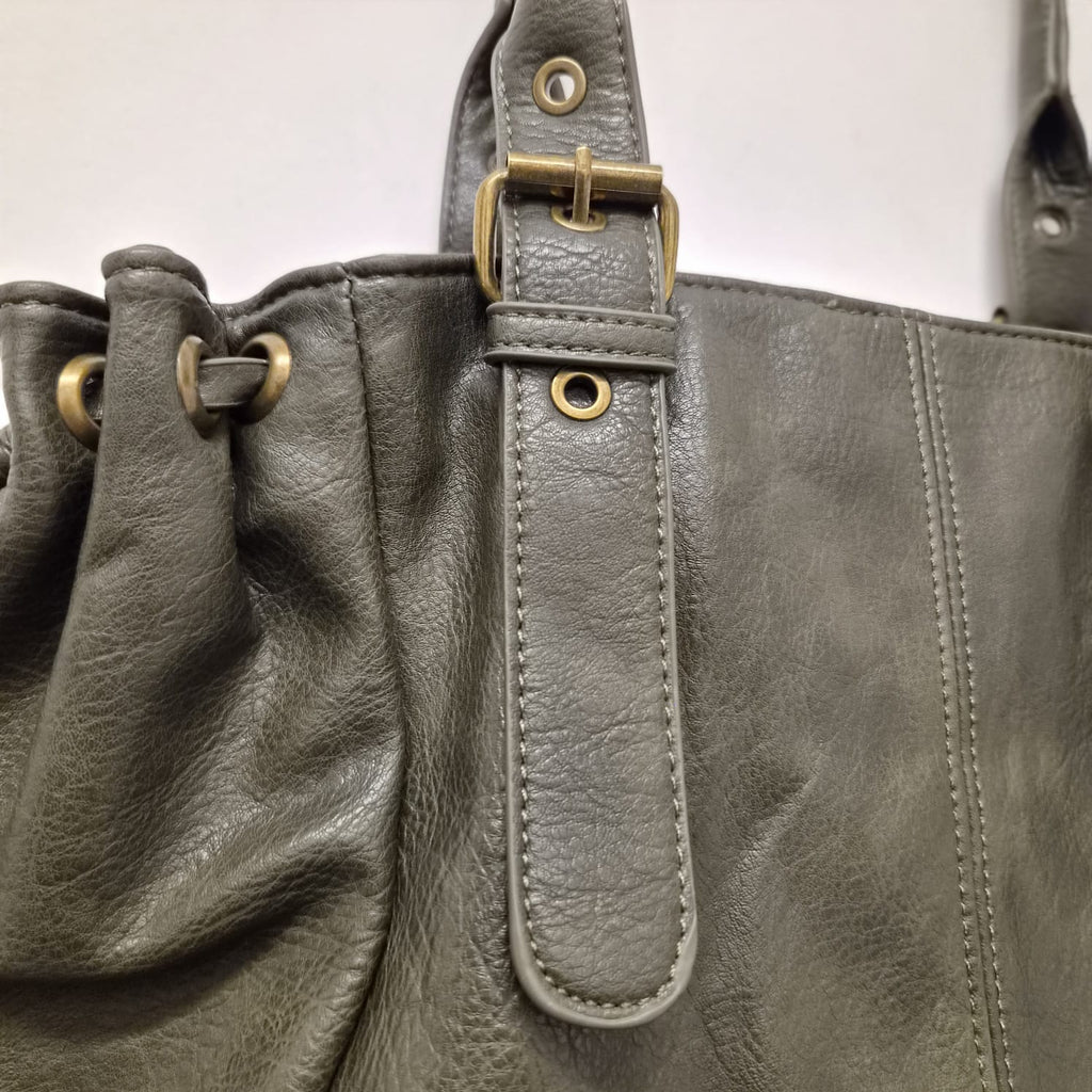 Grand sac à main en Semilicuir Couleur Kaki