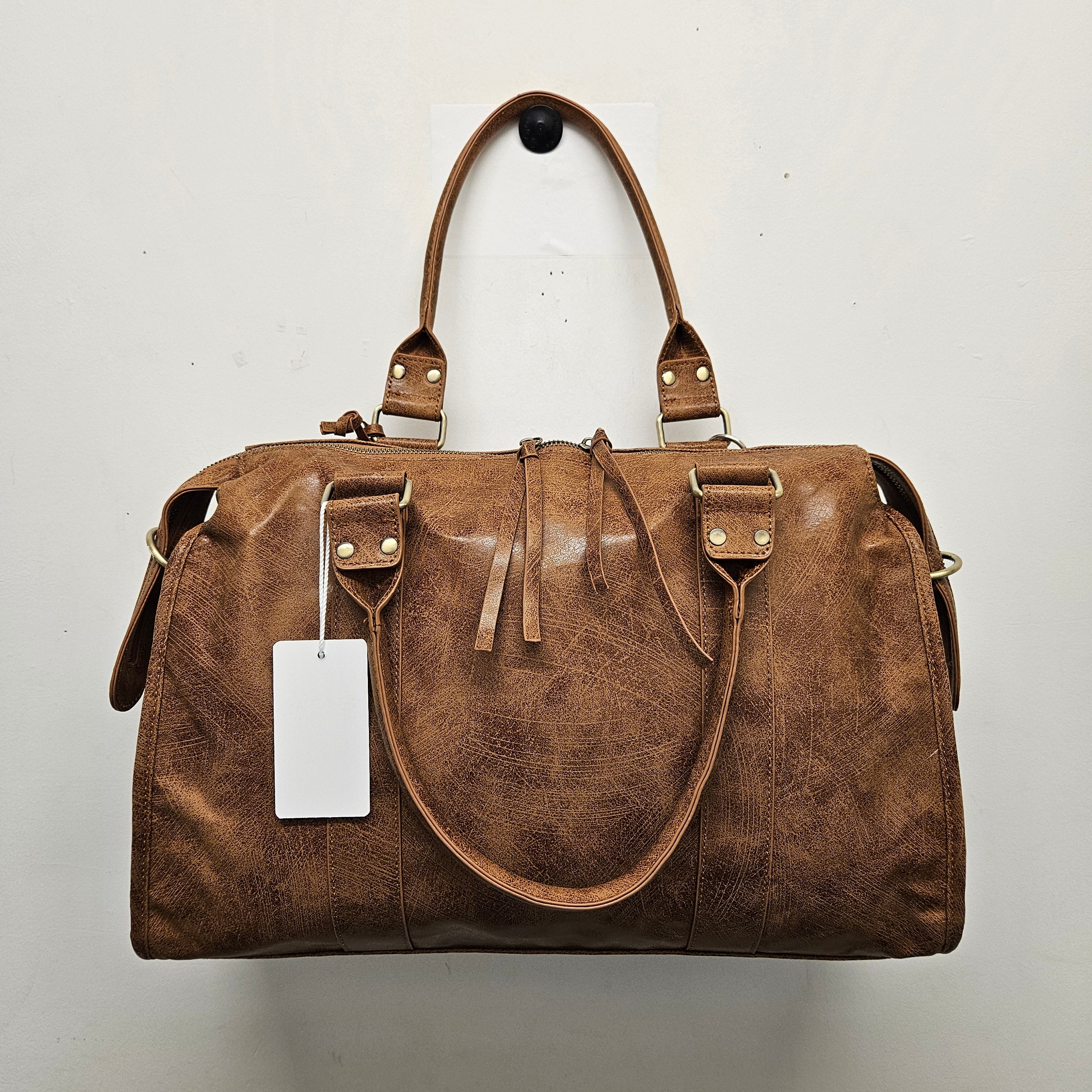 Grand Sac à main idéal pour les Cours SemiliCuir Marron Femme Grande Capacité Fourre-Tout