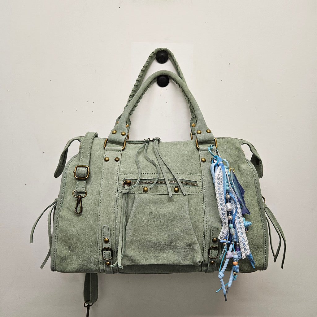 Grand Sac à main idéal pour les Cours , Bureau , Travaille , Week-End , Fourre-Tout Cuir Daim