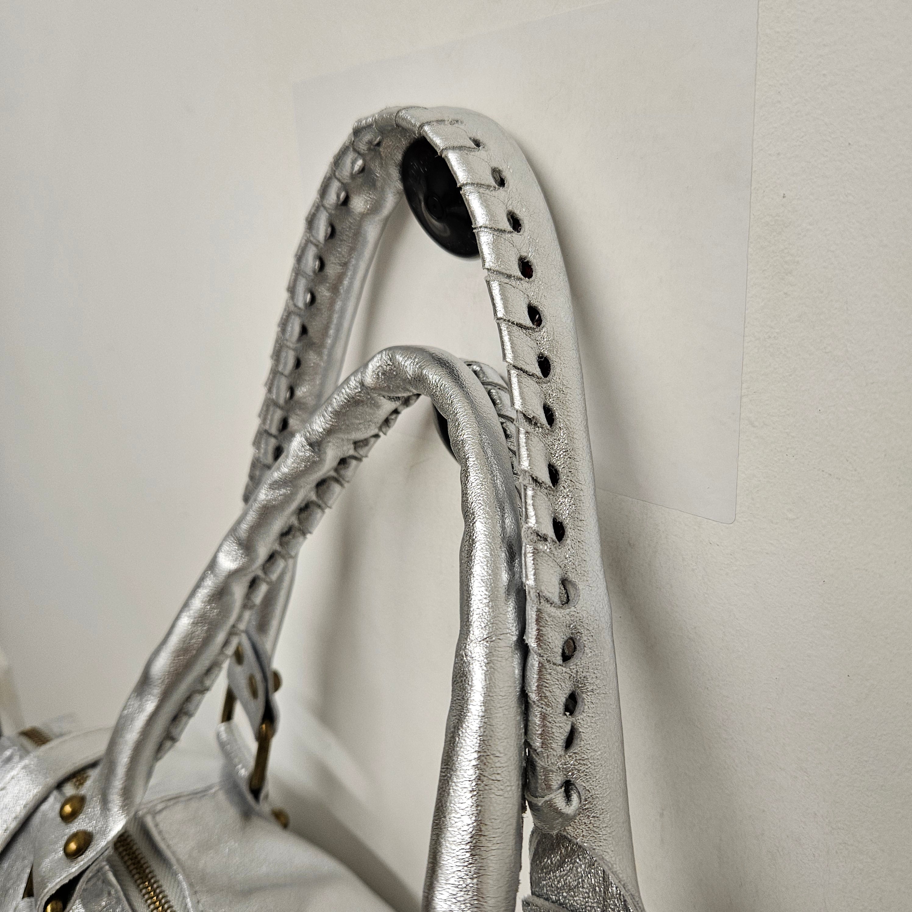 Grand Sac à main idéal pour Les Cours Argent Grande Capacité