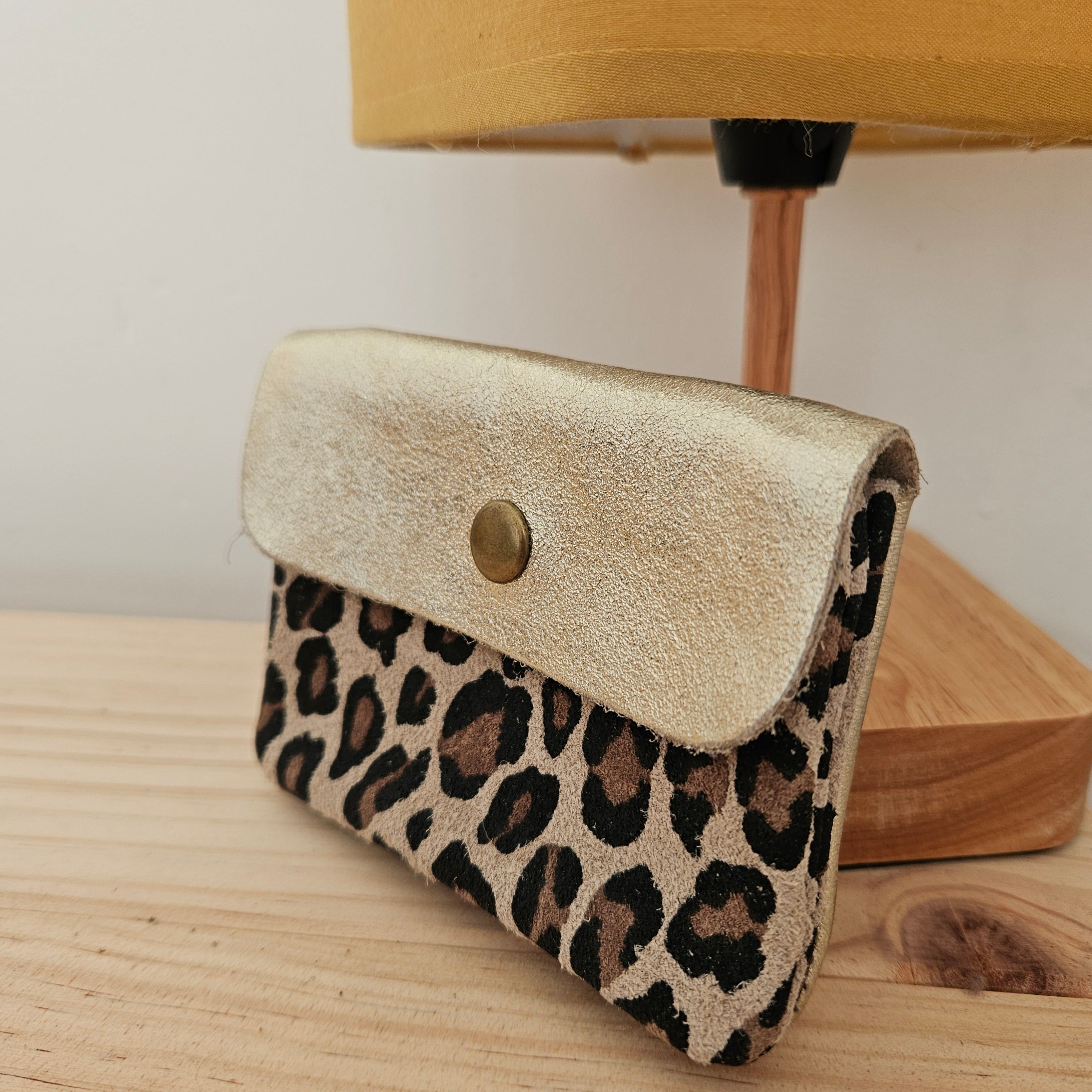 Porte monnaie 100% Cuir léopard
