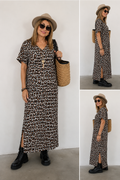 Robe longue léopard
