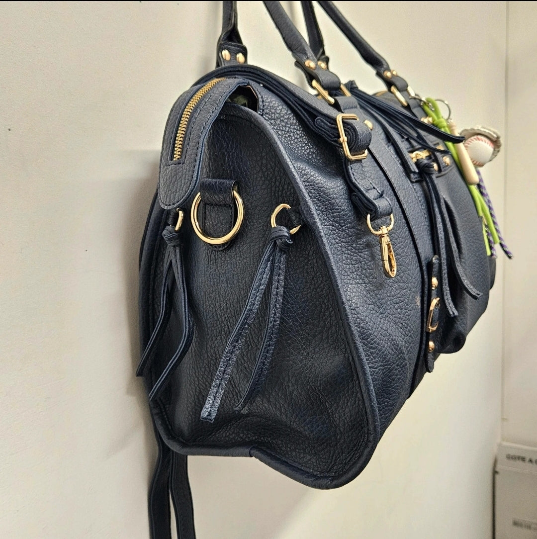 Grand Sac à main SemiliCuir Bleu Marine Femme Grande Capacité Fourre-Tout