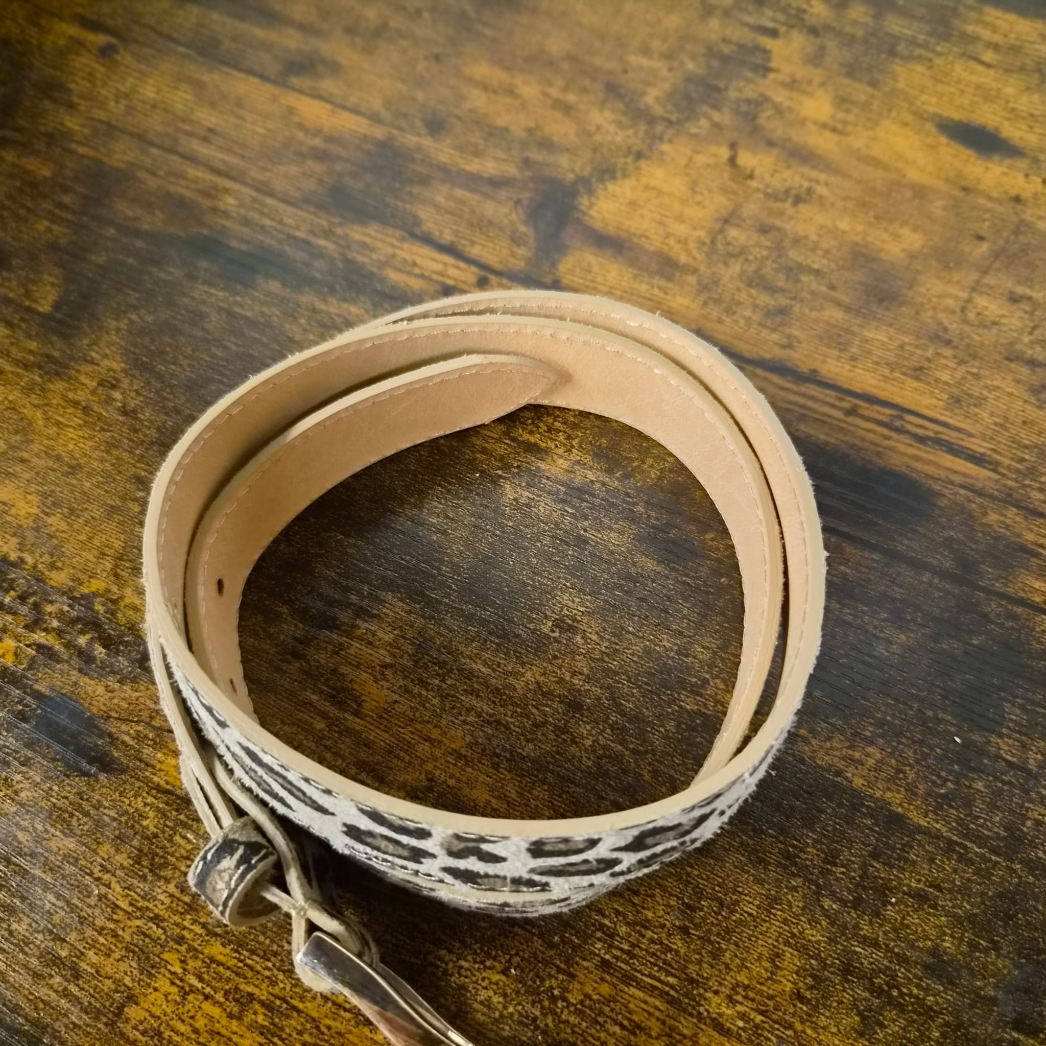 Ceinture Léopard 100% Cuir Taille 95