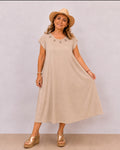 Robe longue Beige Taille unique 100% Coton Belle Matière