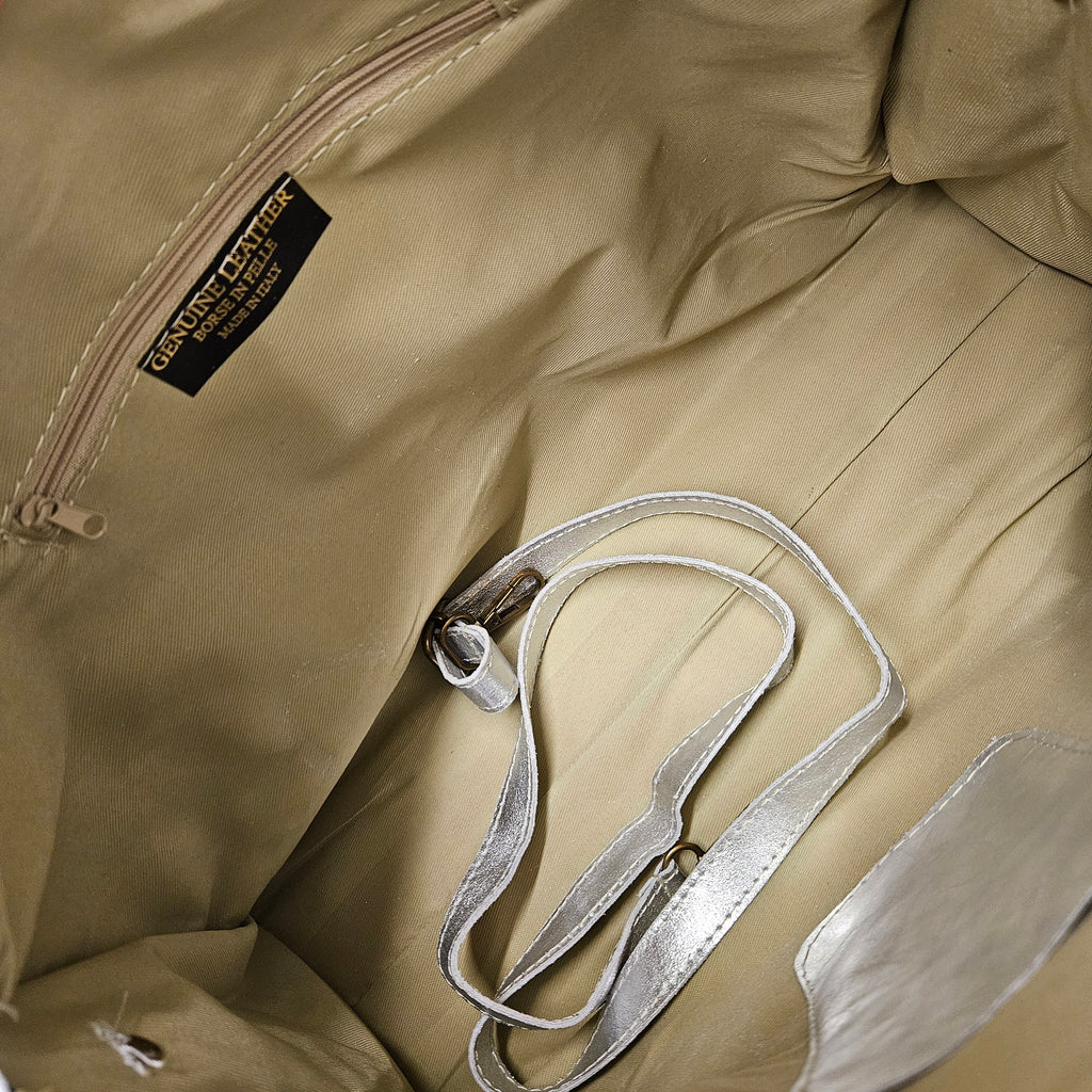 Grand Sac à main idéal pour Les Cours Argent Grande Capacité