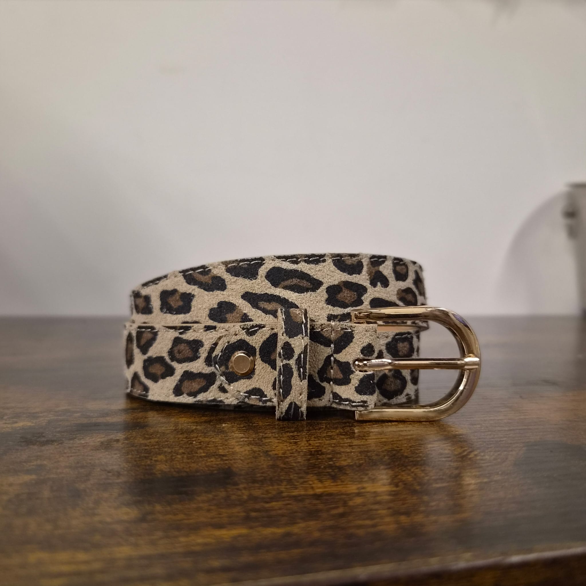Ceinture Léopard 100% Cuir Taille 95