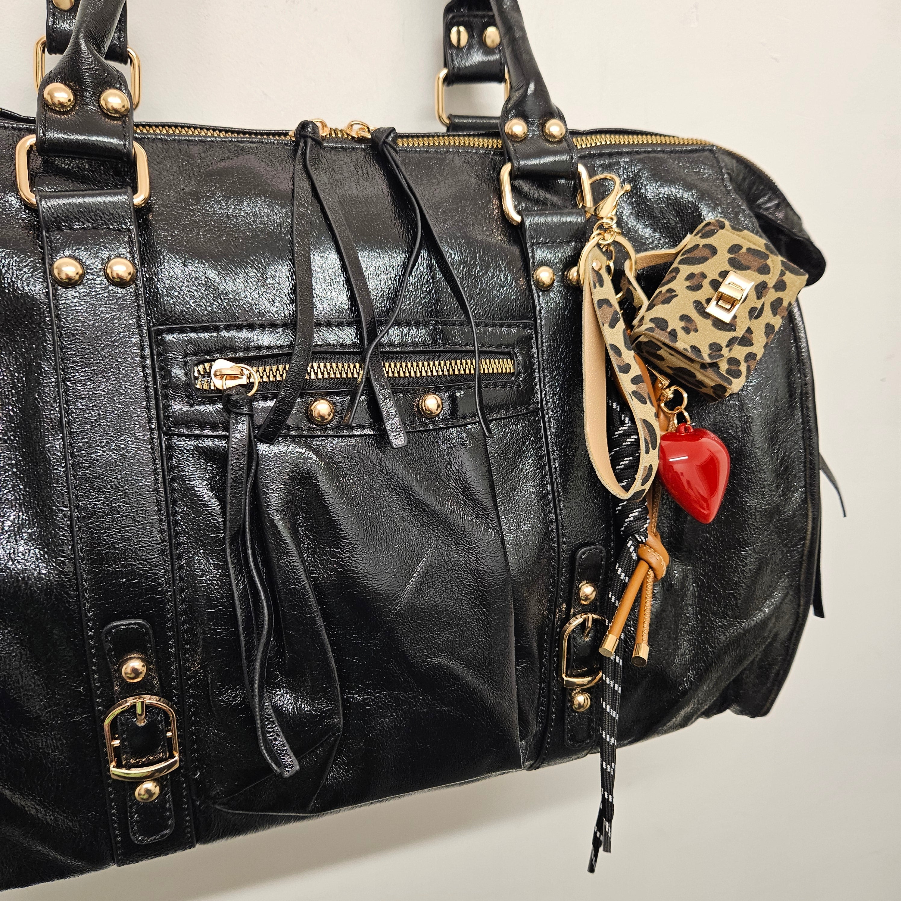 Grand Sac à main noir irisée idéal pour les Cours , Bureau , Travaille , Week-End , Fourre-Tout