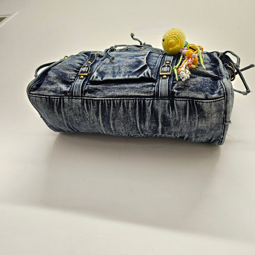 Grand Sac à main Jean idéal pour les Cours , Bureau , Travaille , Week-End , Fourre-Tout