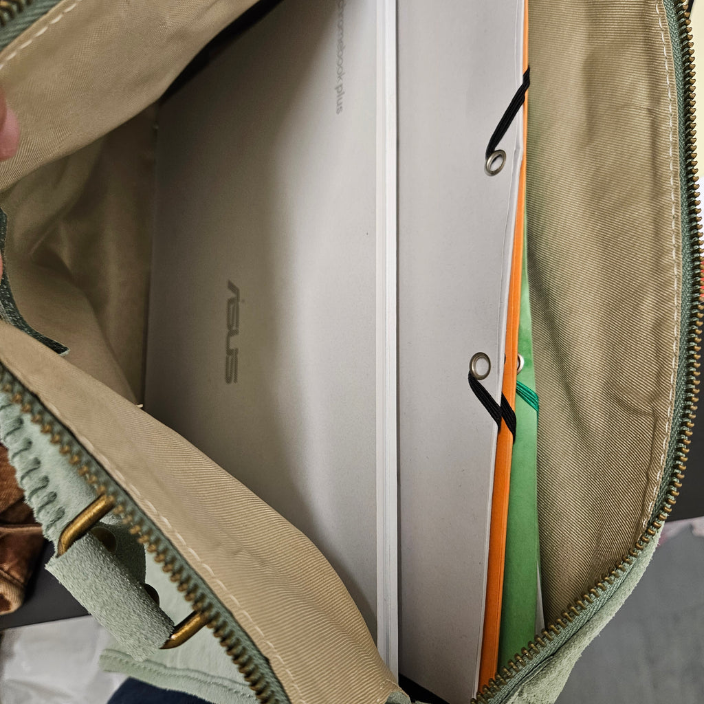 Grand Sac à main idéal pour les Cours , Bureau , Travaille , Week-End , Fourre-Tout Cuir Daim