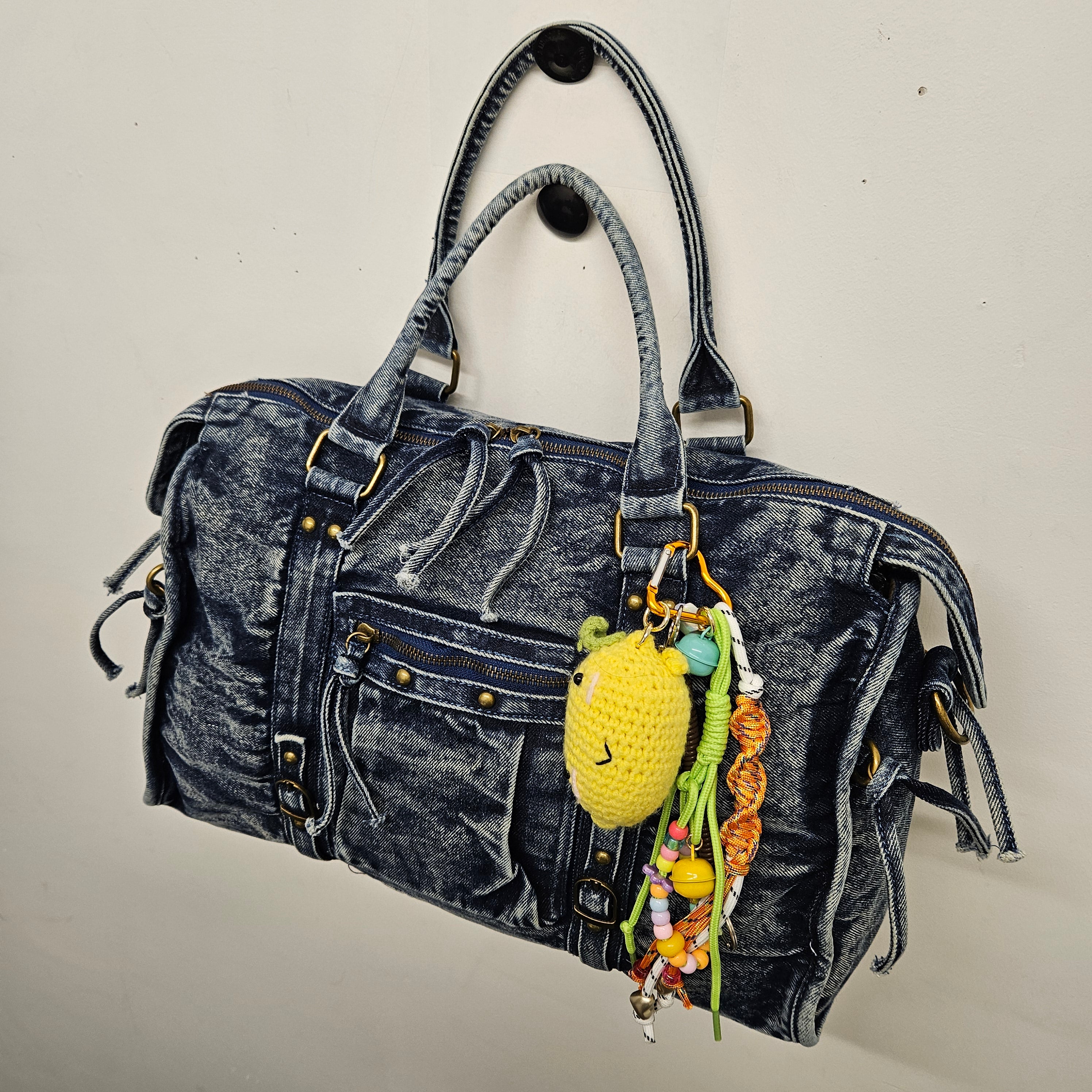 Grand Sac à main Jean idéal pour les Cours , Bureau , Travaille , Week-End , Fourre-Tout