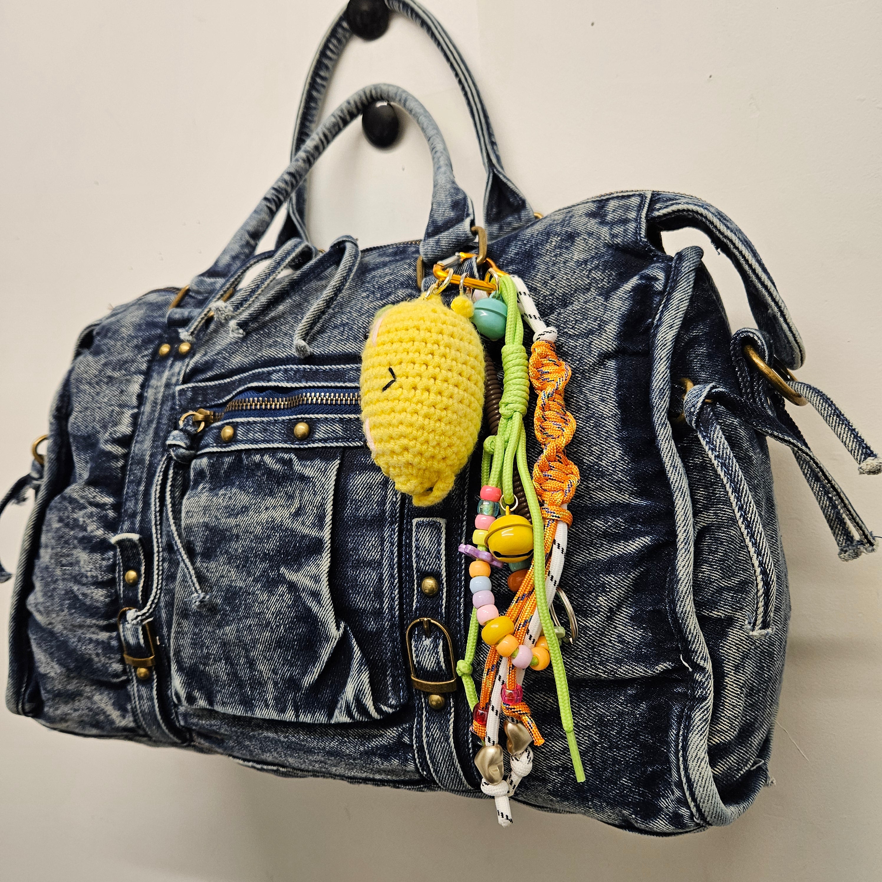Grand Sac à main Jean idéal pour les Cours , Bureau , Travaille , Week-End , Fourre-Tout